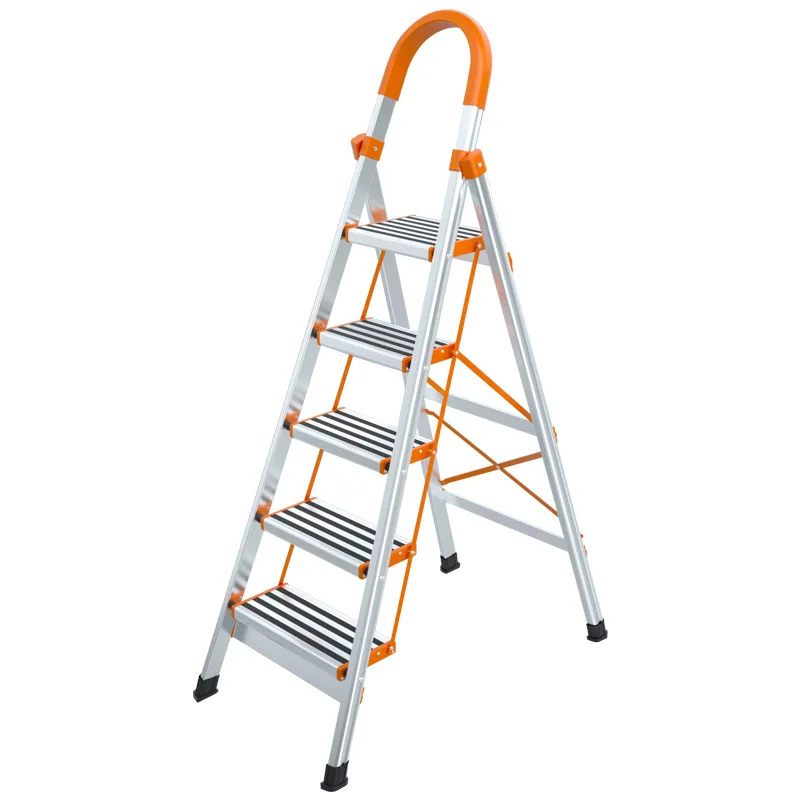 Hardware folding ladder, thickened and bold staircase step ladder, ladder for families, super stable