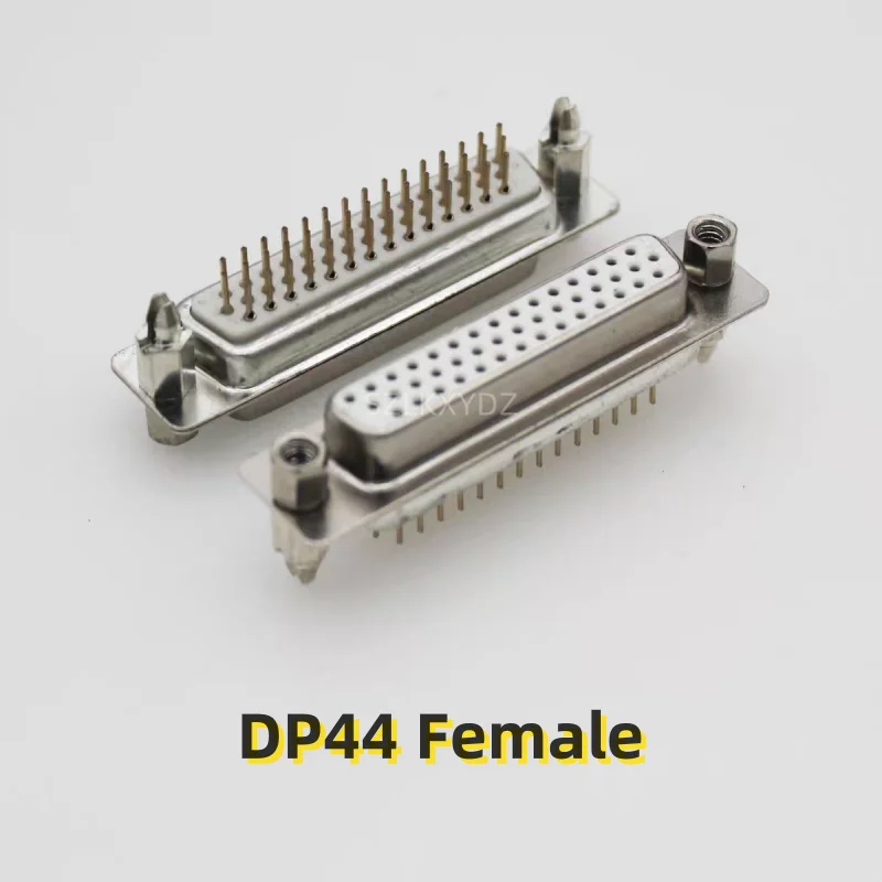 2 PZ/LOTTO DB44 DP44 Maschio/DP44 Femmina Maschio pin Foro Femmina Piastra Saldata con viti di fissaggio arpione rivettate