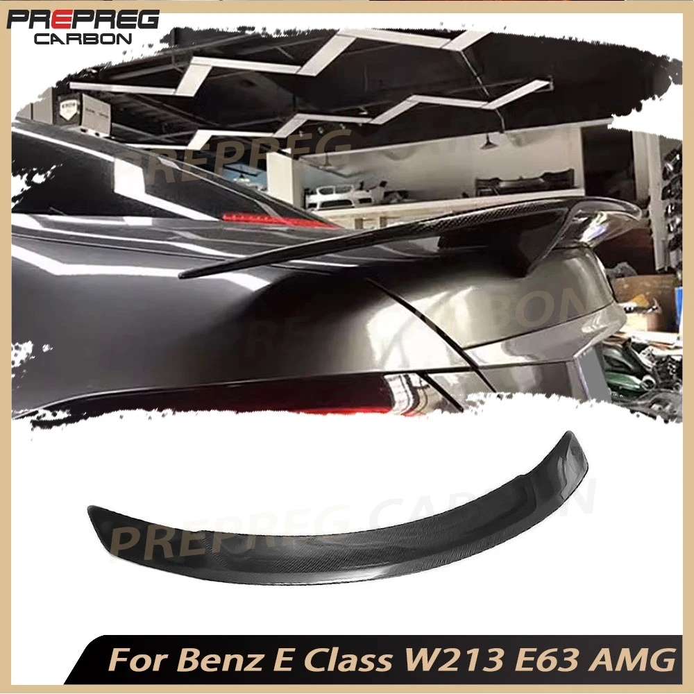 

Задний спойлер багажника из углеродного волокна, крылья багажника автомобиля для Benz E Class W213 E63 AMG Sedan 2017-2019, комплекты кузова FRP, аксессуары