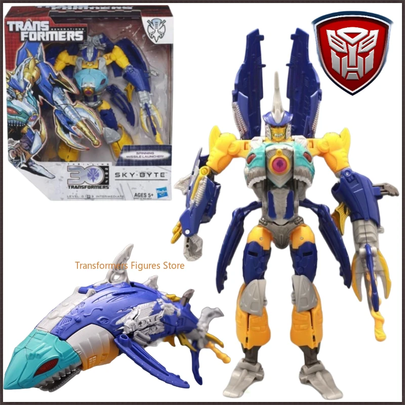 In Stock Hasbro Transformers G Series 30th Anniversary V Class Sky-Byte Action Figure Anime Movable Robot Model Collectible Gift