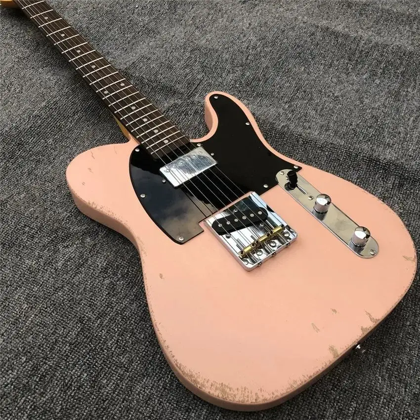 New 6-string relic  guitar, pink nitro paint. All colors are available, wholesale and retail