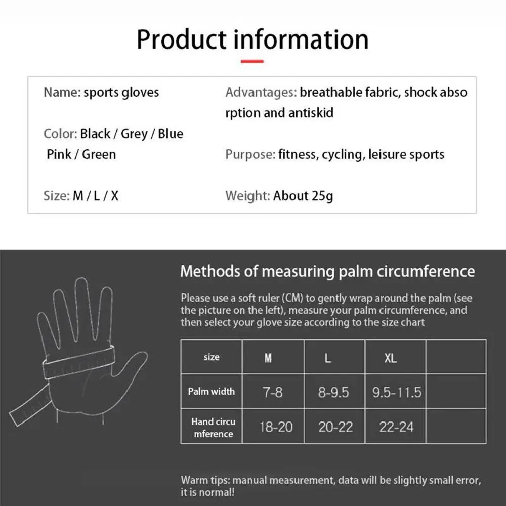 

Windproof Non-Slip Cycling Equipment Fingerless Bike Gloves Touch Screen Glove Half Finger Gloves Cycling Gloves Fitness Gloves