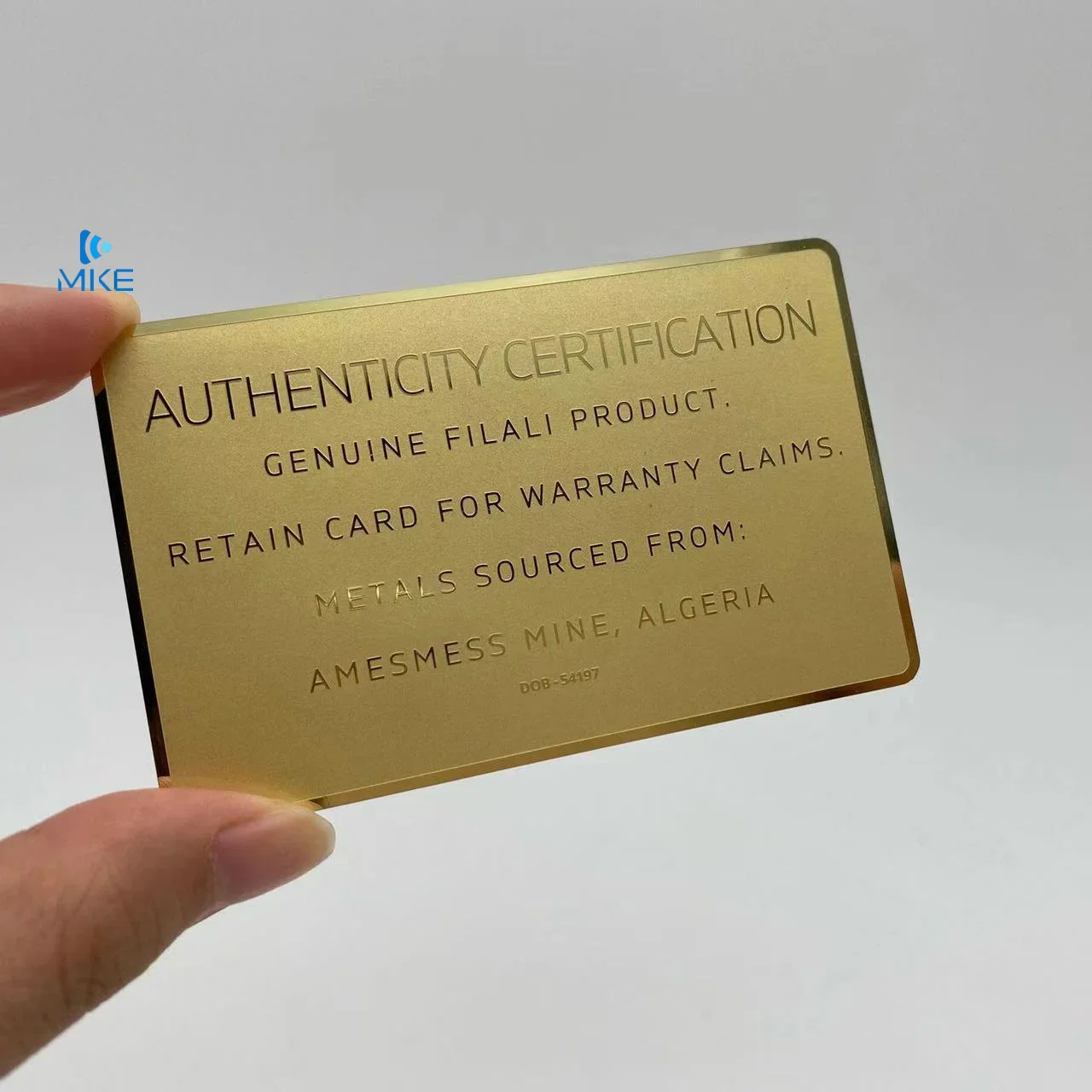 

Металлические карты из нержавеющей стали Gold Mirror Business