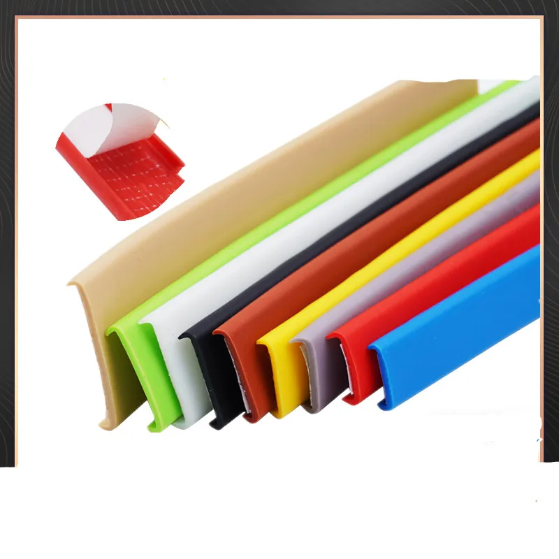 2M Adhesive Edge Banding Tape 5-36mm U PVC Veneer Sheets for Furniture Cabinet Table Edge Guard Protector Seal Strip Decor image 2