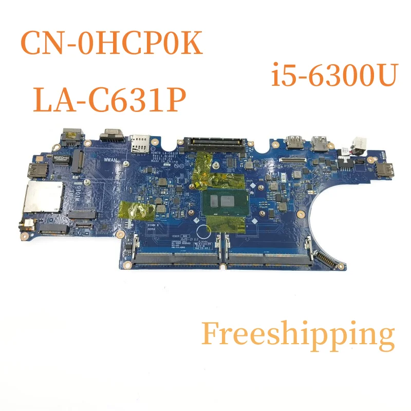 

CN-0HCP0K For Dell Latitude E5470 Motherboard LA-C631P 0HCP0K HCP0K With i5-6300U DDR4 Mainboard 100% Tested Fully Work