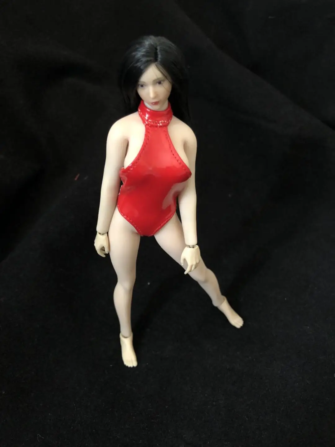 Ubrania damskie w skali 1/12, seksowny strój kąpielowy, skórzany, pasuje do 6-calowej figurki akcji, model ciała.