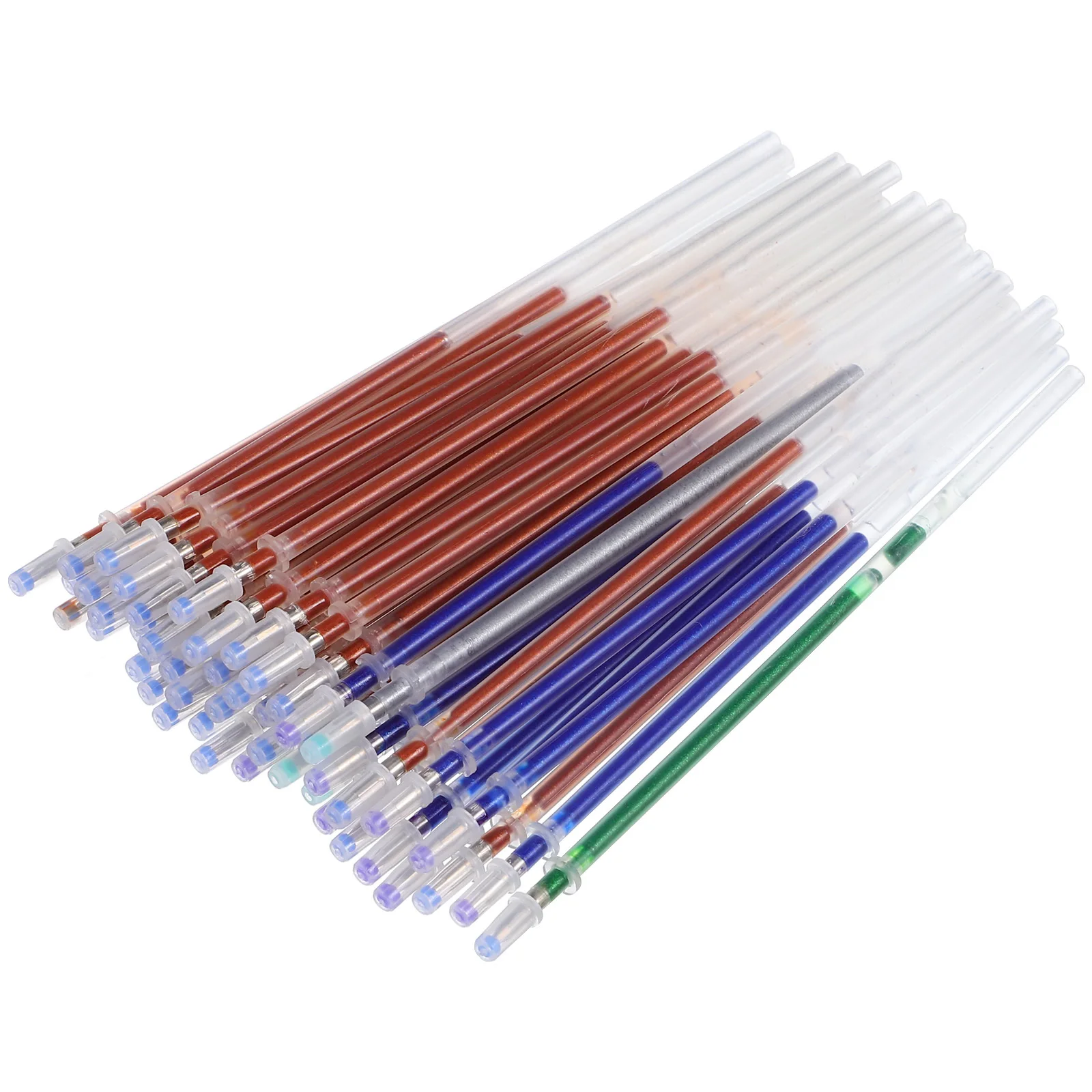 

50Pcs Colorful Gel Pen Refills Glitter Effect Strong Shell Safe Ink Refills for Student Daily Writing Portable Design