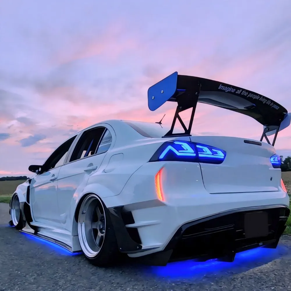 LED RGB Tail Lights for Mitsubishi Lancer & EVO X 2008-2020 with Start Up Animation Dynamic Sequential - view 5