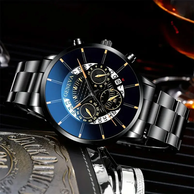 1-piece men's quartz watch with a business sports style,  Valentine's Day, and New Year gifts