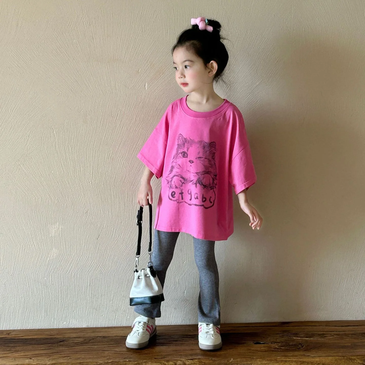 

Girls T Shirt 2025 Summer New Childrens Clothes Korean Style Girl Baby Fashion Cartoon Printed T Shirt Casual Simple Daily