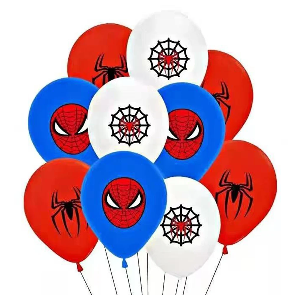 10 قطعة المنتقمون سبايدرمان 12 بوصة بالونات اللاتكس الهواء Globos بنين حفلة عيد ميلاد زينة لعبة للطفل استحمام لوازم الحفلات #5