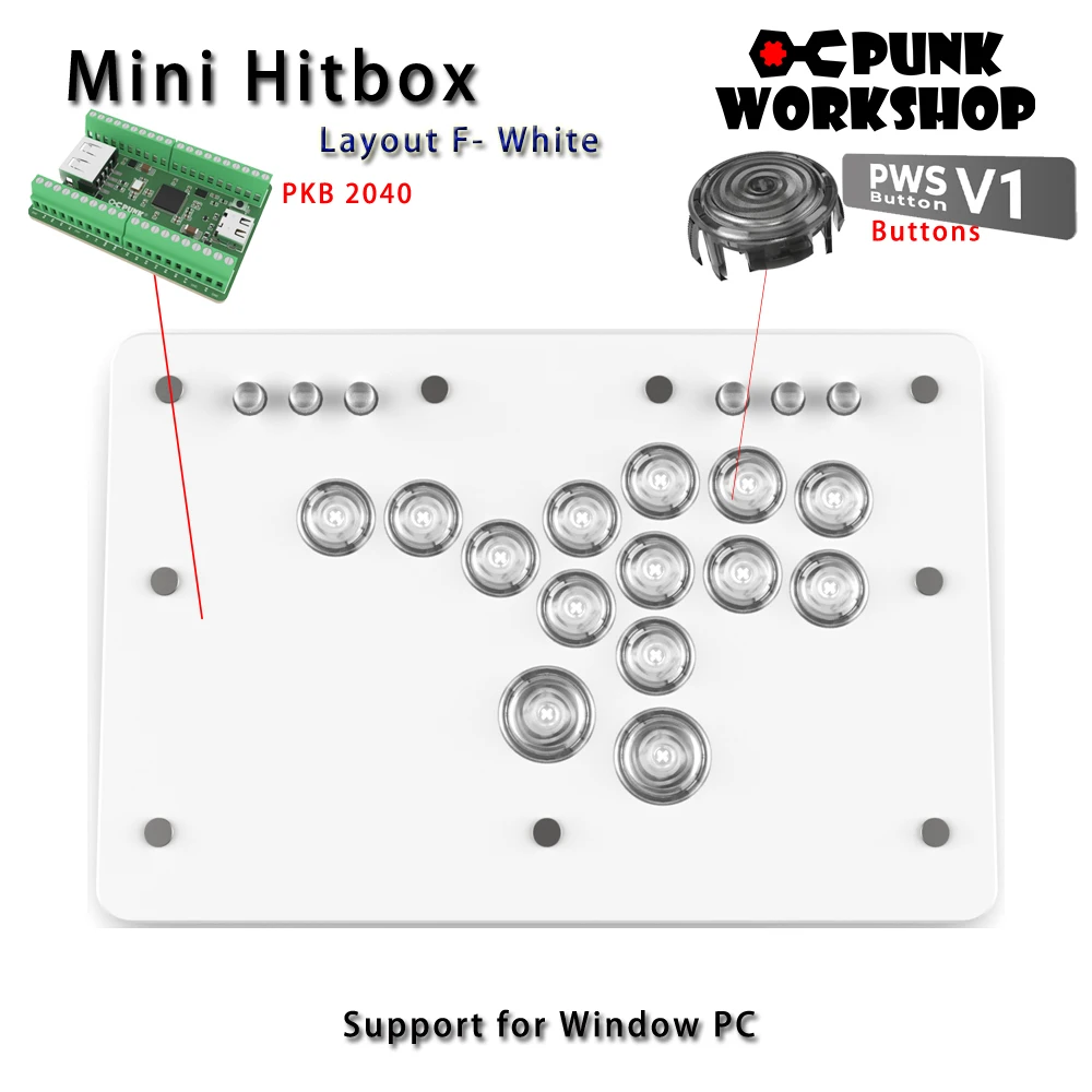 パンクワークショップレバーレスミニヒットボックスレイアウト D SOCD パンクワークショップレバーレスミニヒットボックスレイアウト D SOCD