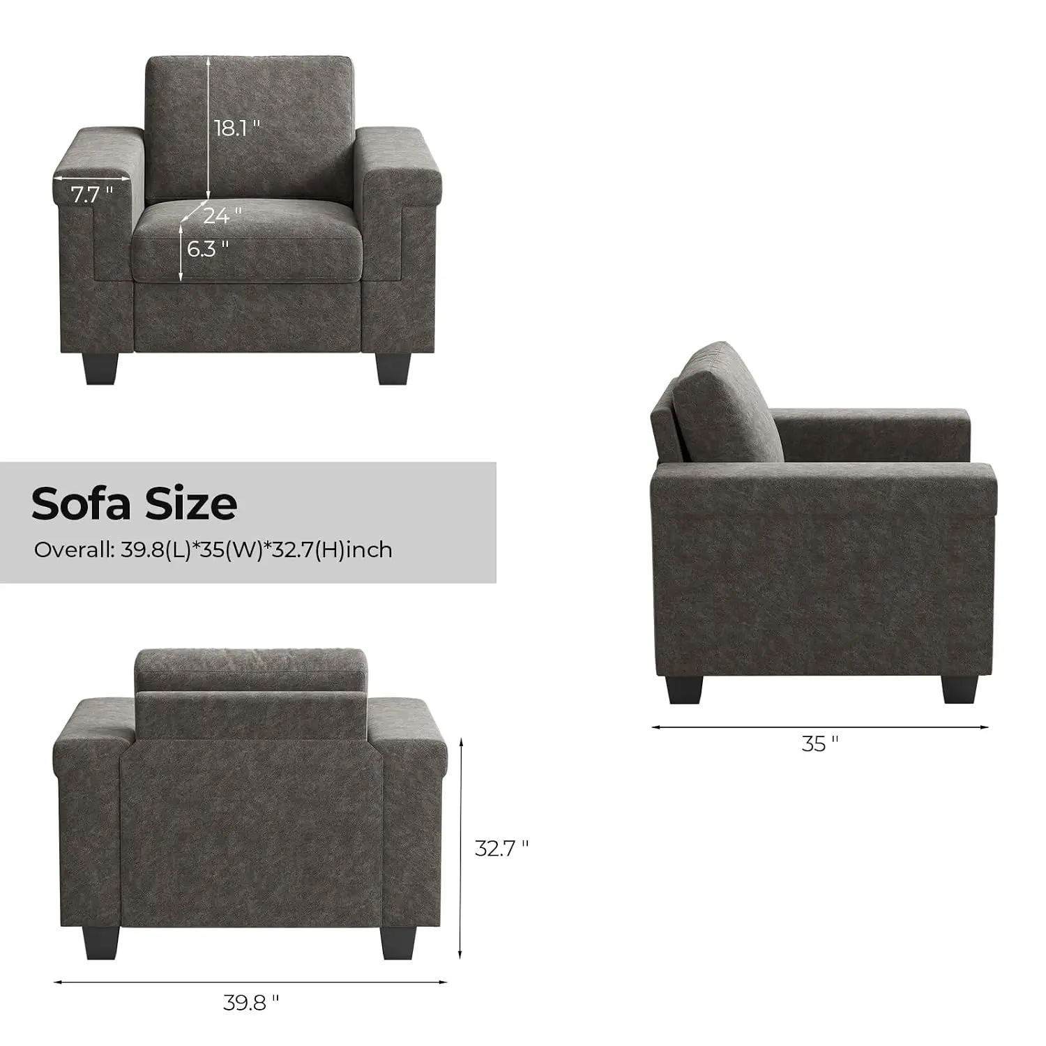 Accent Chair with Deep Seat, 39