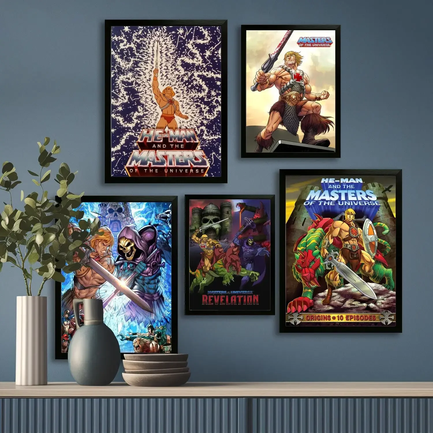 Póster artístico en lienzo de He-Man y los maestros del universo y arte de pared, carteles modernos para decoración de dormitorio familiar, pintura decorativa