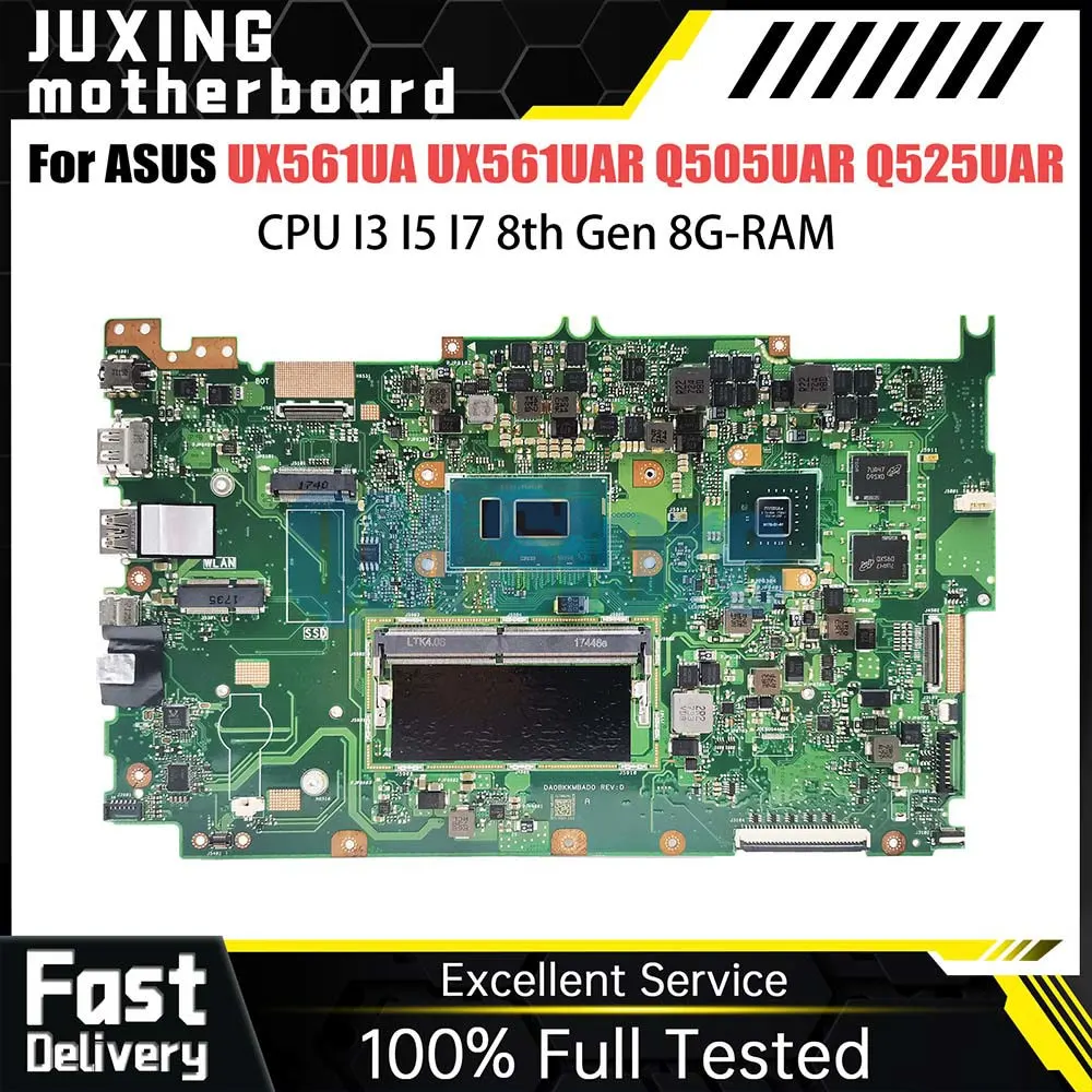 UX561UA Notebook Mainboard For ASUS UX561UAR Q505UAR Q525UA Q525UAR Laotop Motherboard CPU I3 8th Gen 8G RAM