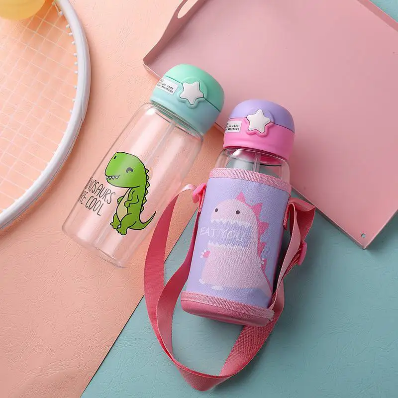 Kids Creative Cartoon Print Water Sippy Cup 700ml Baby Water Bottle Leakproof Feeding Cups with Straws Children Bottles