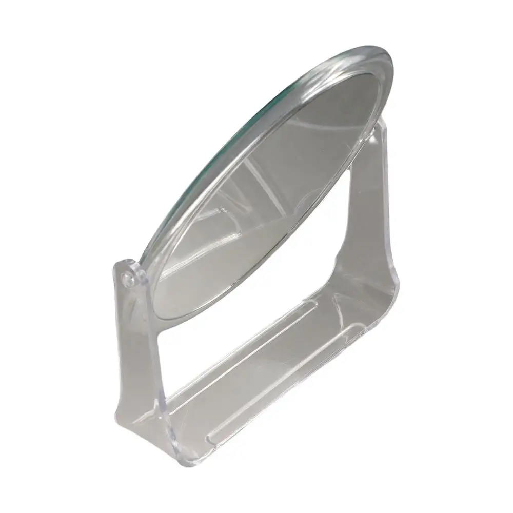 Runder, quadratischer 5-facher Vergrößerungsspiegel, doppelseitiger, flexibler Desktop-Kosmetikspiegel, klarer Acryl-Tisch-Make-up-Spiegel, Schönheitsspiegel