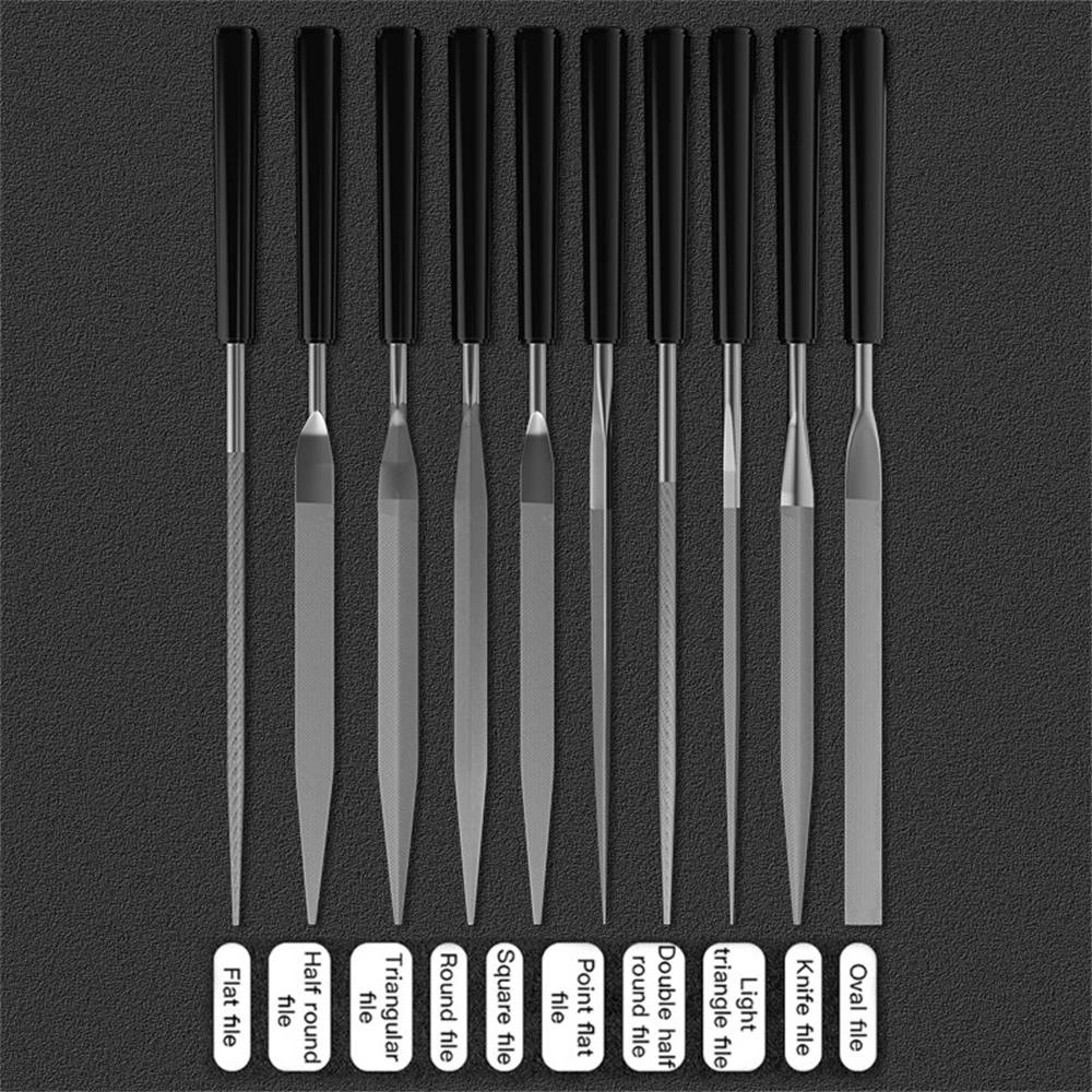 Metal Needle File Set Wood Rasp Metal Polishin Hand FileTools Steel Rasp Needl Filin for Metal Lass Stone Wood Carvin Hand Tools