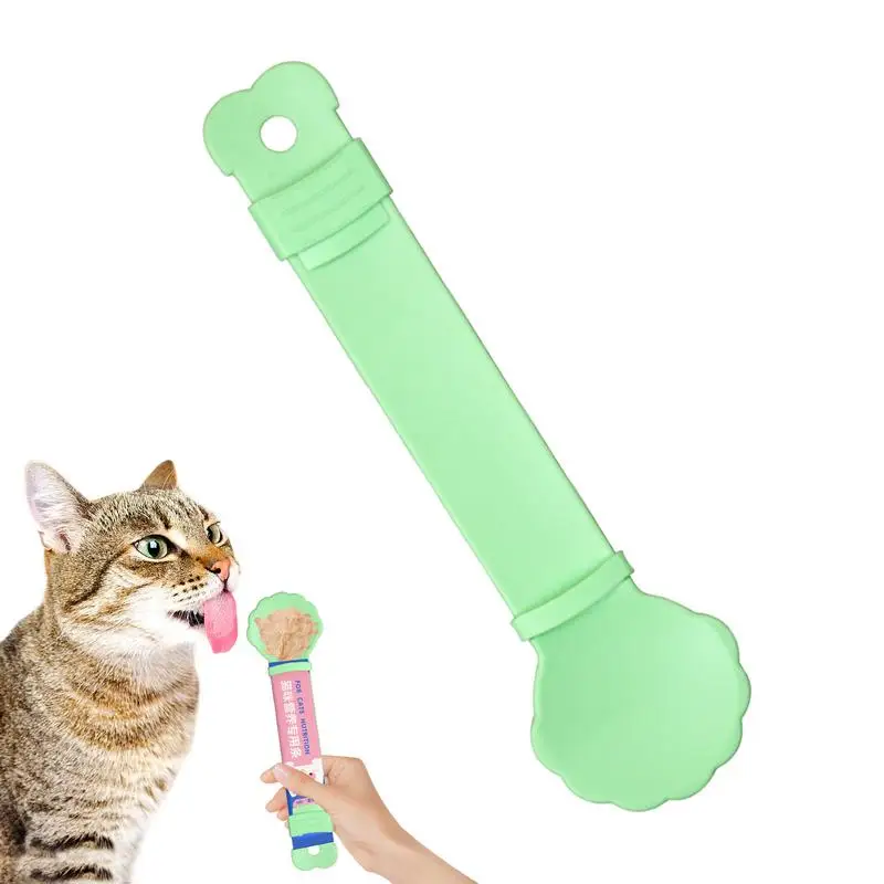 Cat Wet Food Spoon Cat Wet Treat Squeeze Treat Spoon Multi-functional Pet Spoons Feeder Portable Cat Wet Food Spoon For Lickable