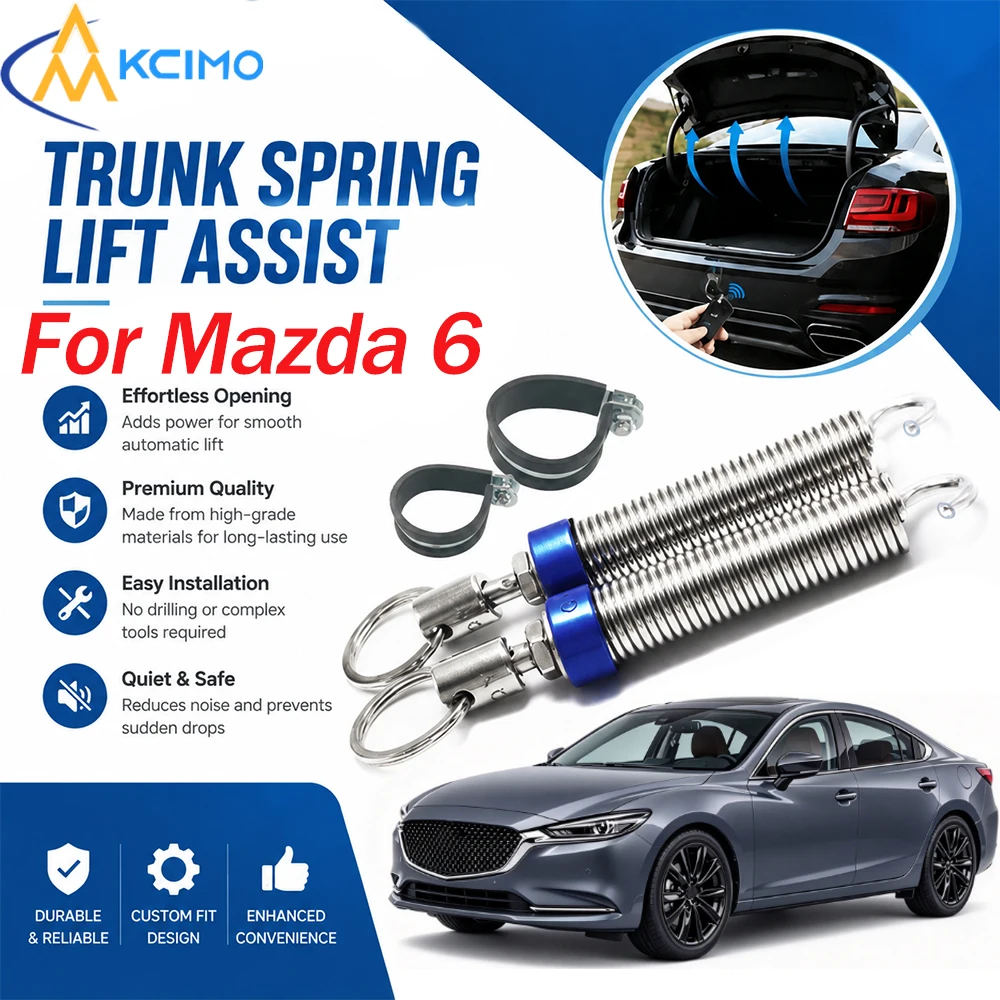 No-Drill Tailgate Spring Lift Assist For Mazda 6, Direct Fit Rear Boot Lid Support, Car Trunk Replacement Accessory