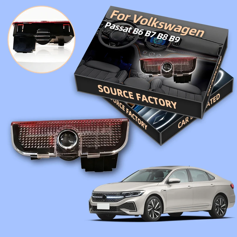 

2026 Горячая наклейка, 2 шт., предупреждающие аксессуары для дверей автомобиля, приветственный свет для VW Tiguan T-ROC EOS Passat B6 B7 B8 B9 Golf 5 6 7 Jetta MK5