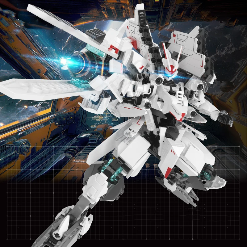 جاكي الميكانيكية المحارب F5-A0011 مشوه الميكانيكية لغز نموذج اللبنات روبوت الأطفال عطلة لعبة هدية