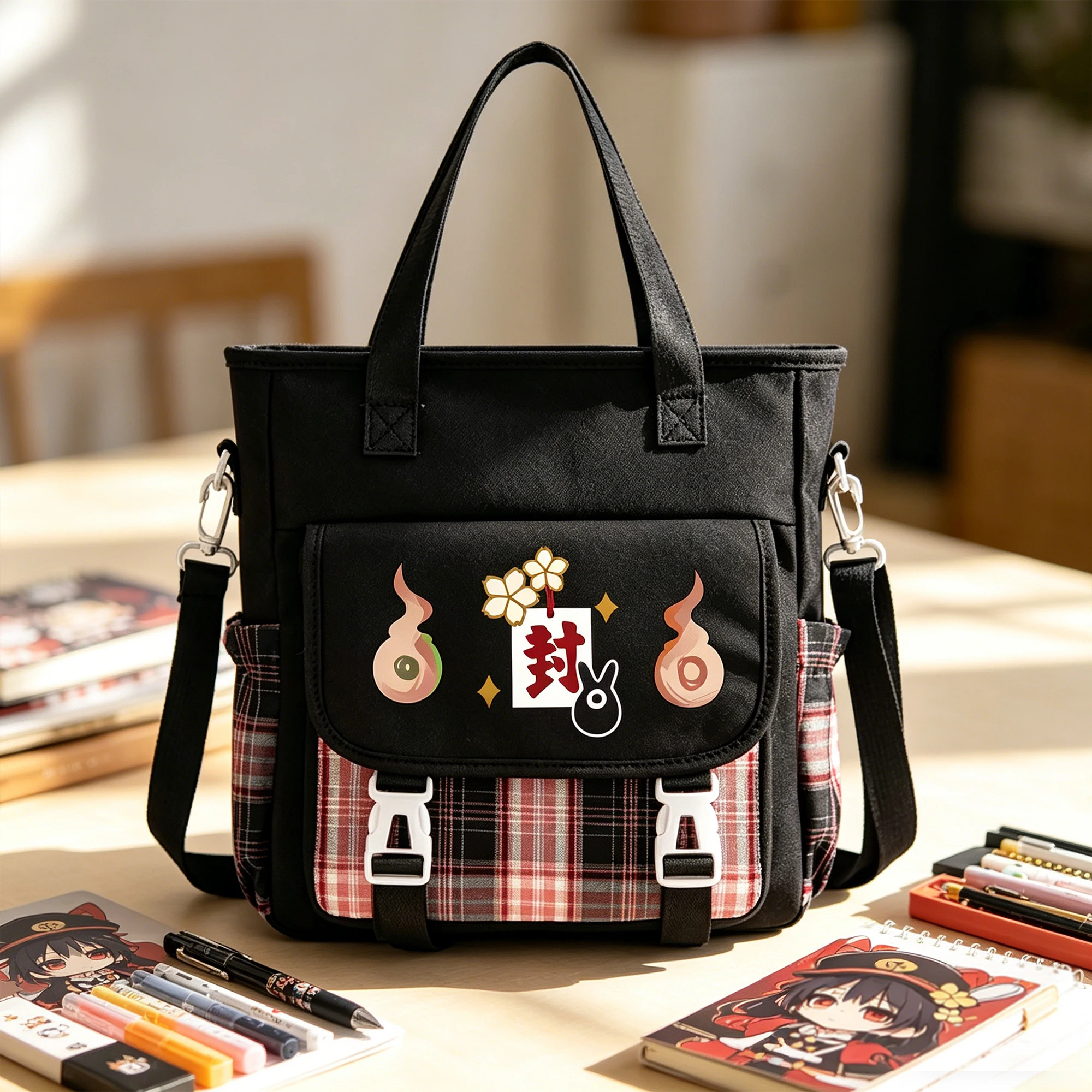 

Сумки на плечо Hanako-kun в стиле аниме, оксфордская сумка через плечо, школьная сумка для студентов, дорожный рюкзак, женская сумка-мессенджер с героями мультфильмов