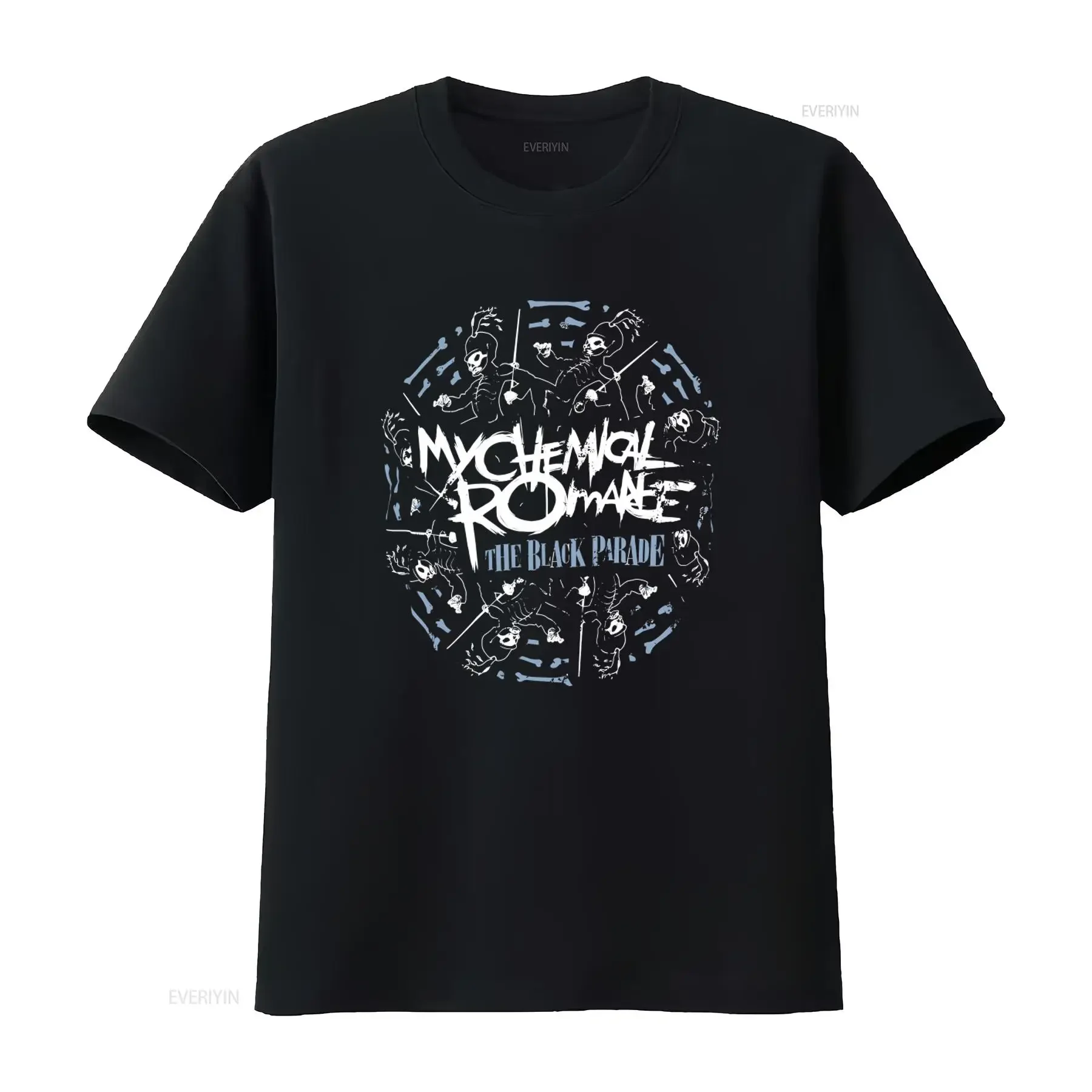 My Chemical Romance The Black Parade March Circle Rock Band T Shirt New vintage Washed Comfortable Soft Versatile streetwear