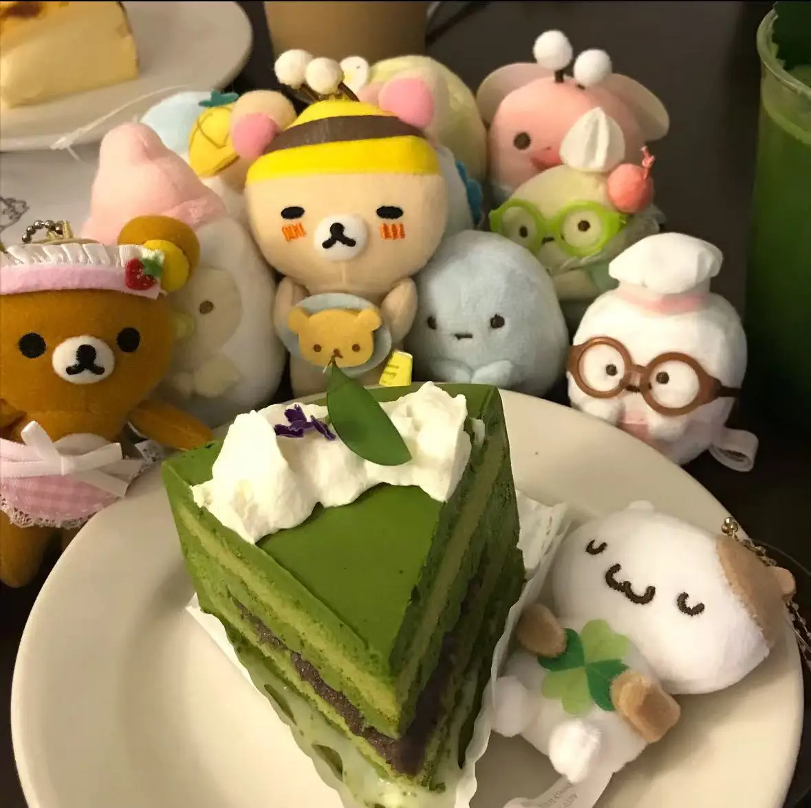 카와이 리틀 피트 머핀 네잎 클로버 소프트 플러시 장난감 가방 참 키체인 컬렉션 선물