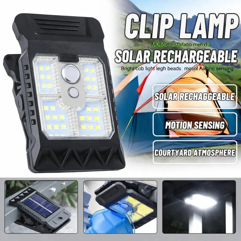 

Solar Clamp Light Smart Motion Sensor Waterproof Garden Lights Auto On/Off for Yard Patio Pathway Corridor Landscape Lighting