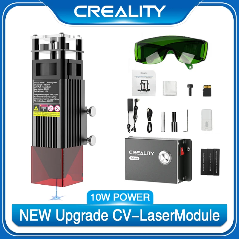 

2023 NEW Creality CV Laser Engraver Module Kit 10W/5W/1.6W 0.06mm Precision for Ender-3 V2/Ender 3/Ender-3 S1 Series 3D Printers