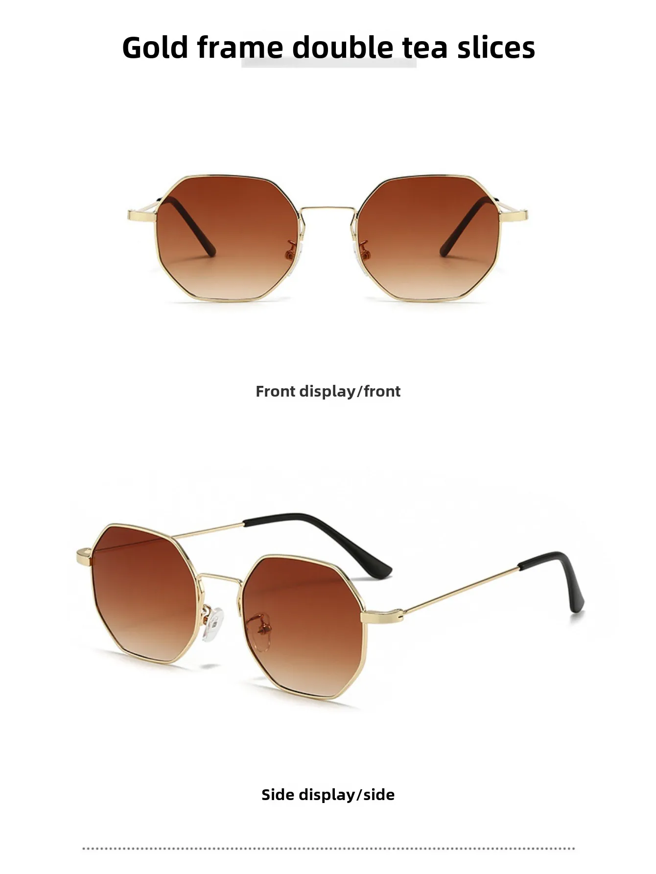 1 Stück Herren-Brille mit klassischem geometrischem Metallrahmen, silberfarben, modische Brille für Outdoor-Radfahren, Angeln, tägliches Zubehör – Detail 8