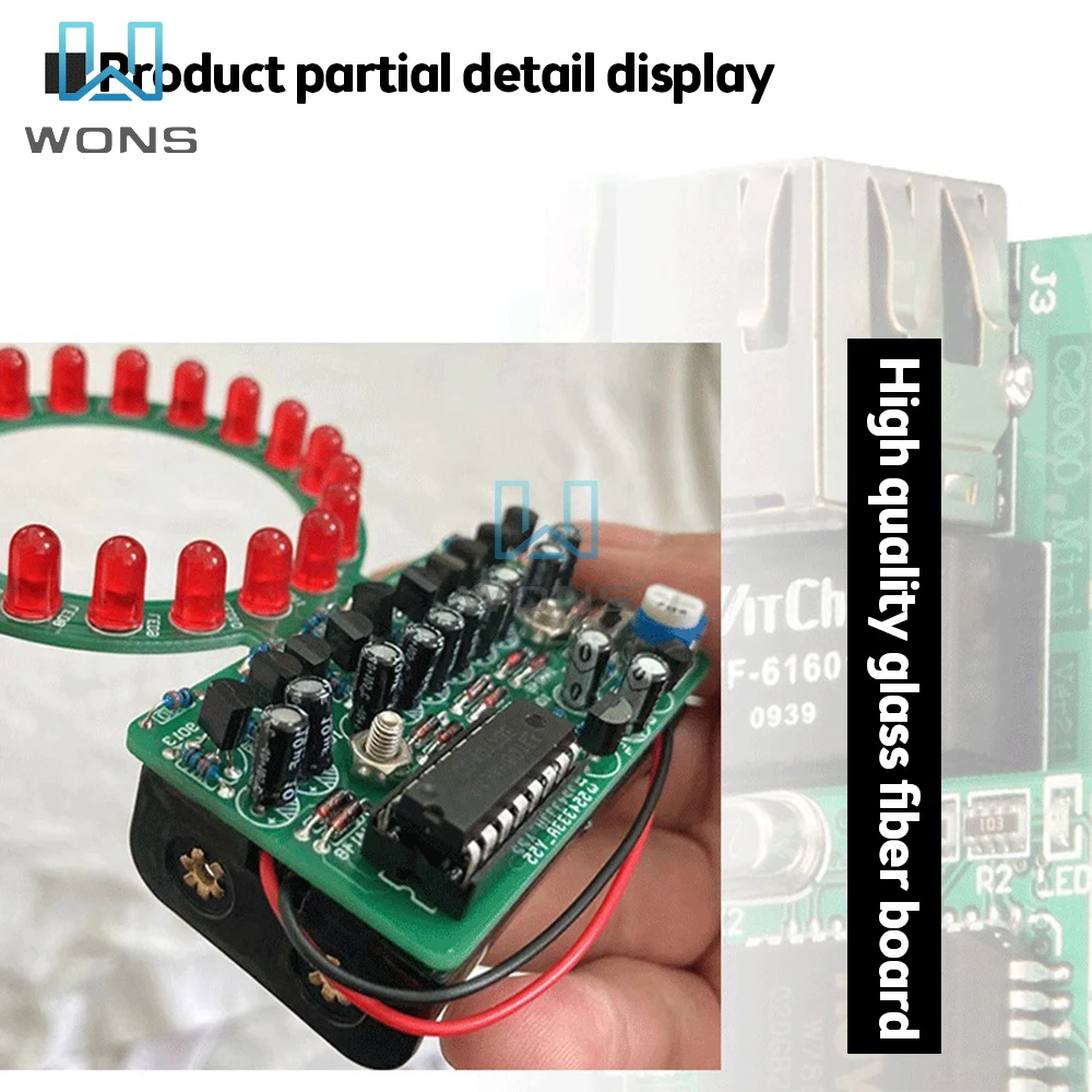 Ring-shaped gradient LED water light kit CD4017 rotating cycle light DIY practical training pieces electronic welding assembly