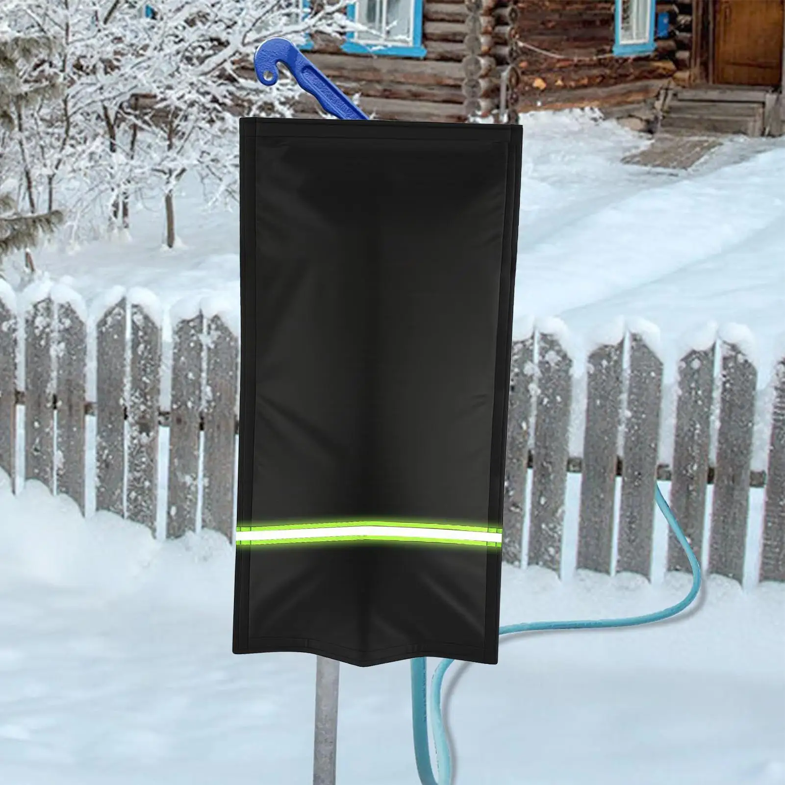 غطاء صنبور خارجي حماية من التجميد انبوب ماء مع شريط عاكس أغطية حنفية خارجية لفصل الشتاء لحديقة الفناء والحديقة