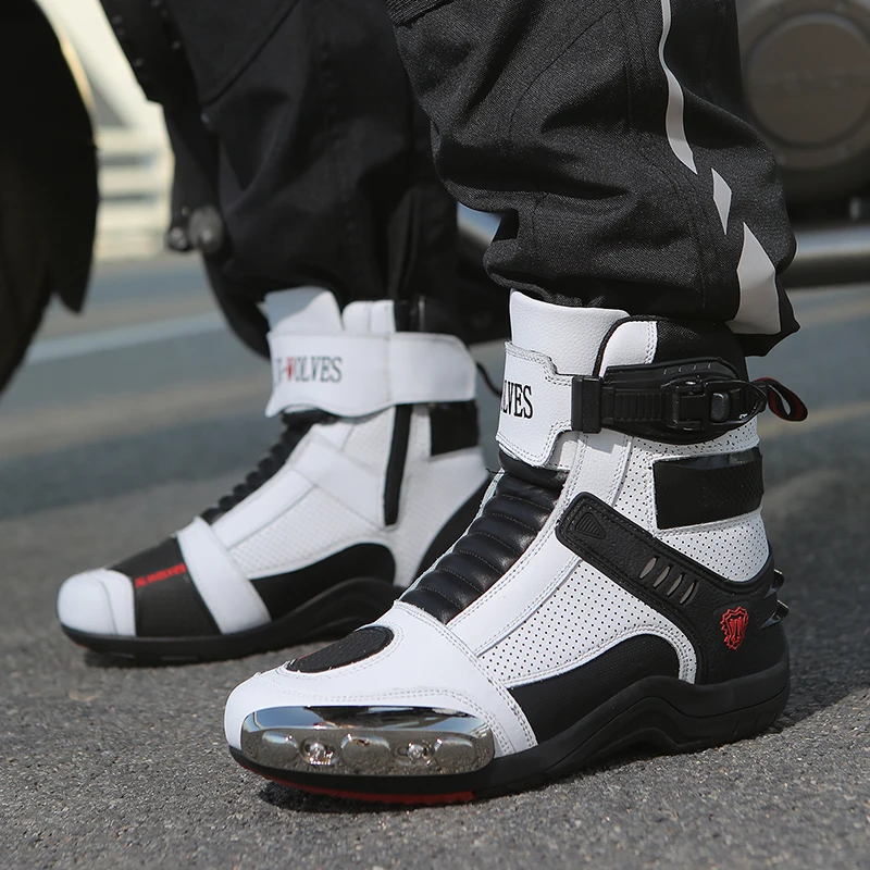Motorcycle Boots Men Waterproof Riding Off-road Reflective Spring and Summer Breathable Comfortable High Quality Wear-resistant