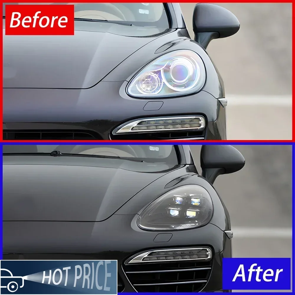 

Автомобильные передние фонари для Porsche Cayenne 2011-2018, светодиодные автомобильные фары в сборе, обновление 2024, линза проектора, матричный дизайн, аксессуары