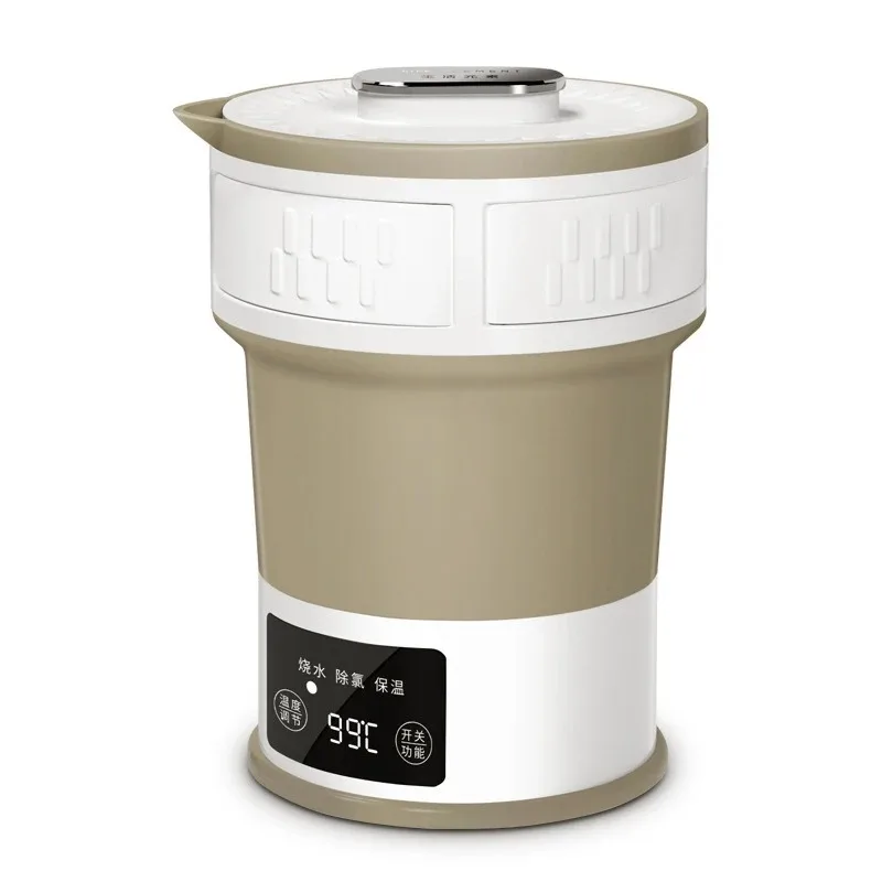

【Hot】100-240V Portable Electric Kettle Folding Kettle Compressed Travel Hidden Handle Boiling Water Kettle Temperature Adjustmen