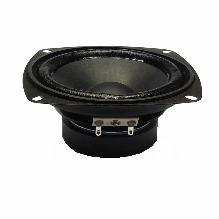 (1pcs speaker) Multimedia 4 Inch 15W 8 Ohm 4 Ohm Full Range Horn Square 20core fabric edge high sensitivity Mid Range Speaker