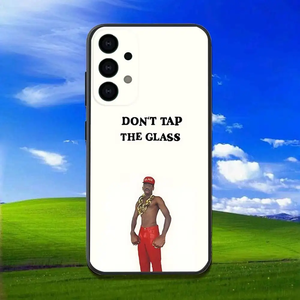 Casing Ponsel Don t Tap the Glass T-Tyler untuk Samsung Galaxy A13,A21s,A22,A31,A32,A52,A53,A71,A80, Cangkang Hitam Lembut