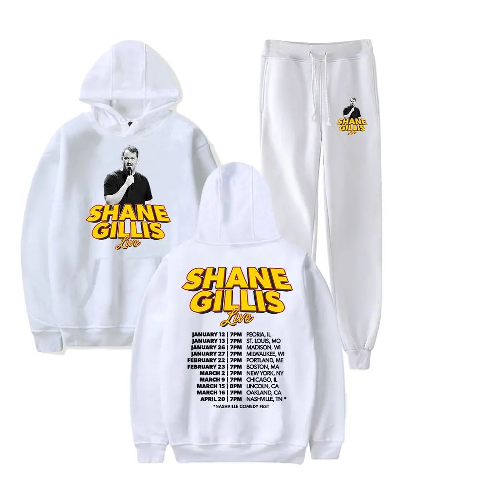 Shane Gillis 2024 Tour Vintage 90s PULLOVER HOODIE Merch Hoodies Set Men Women Hoodies Pants Two-Piece Jumpsuits Clothes