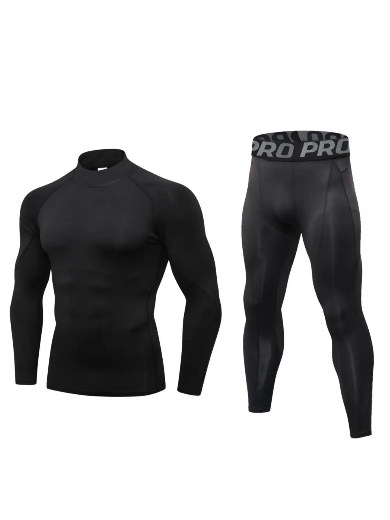 

Men's Compression Running Set Quick Dry Long Sleeve Gym Sport Sweatsuit for Jogging Training Fitness Tracksuit