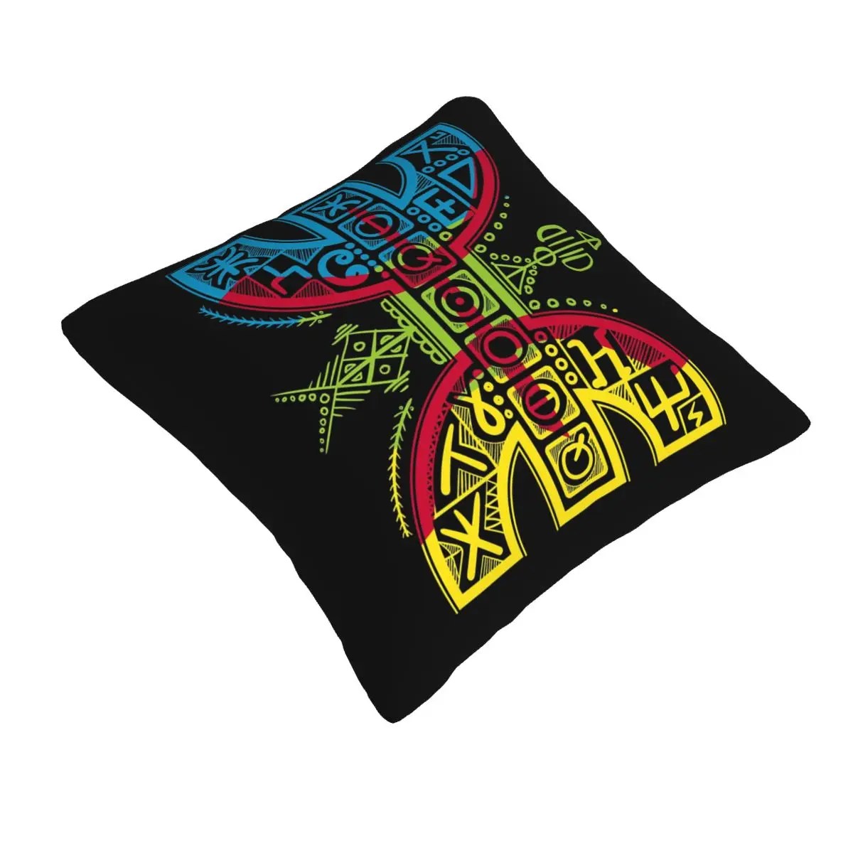 Kabyle Jewelry Amazigh Morocco Square Pillowcase Pillow Cover Cushion Decor Comfort Throw Pillow for Home Living Room