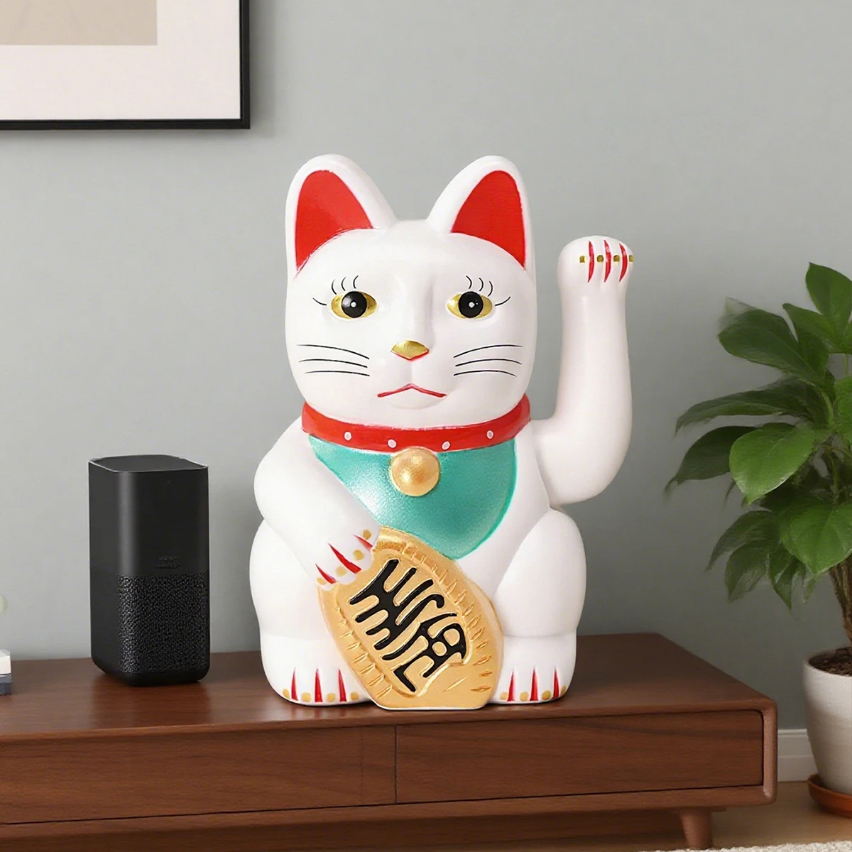 5/6/7 inch Lucky Cat Welkomst Chinese Gelukskatten Beeldje Zwaaiende Hand Gelukskat Beeldjes Voor Huishoudelijke DIY Decoratie