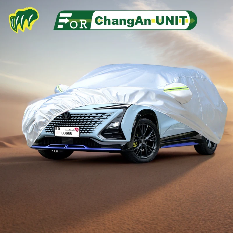 

For ChangAn UNIT UNI-T 2th 1.5T Hatchback Car Cover Waterproof Outdoor Cover Sun Rain Protection with Lock and Zipper Door