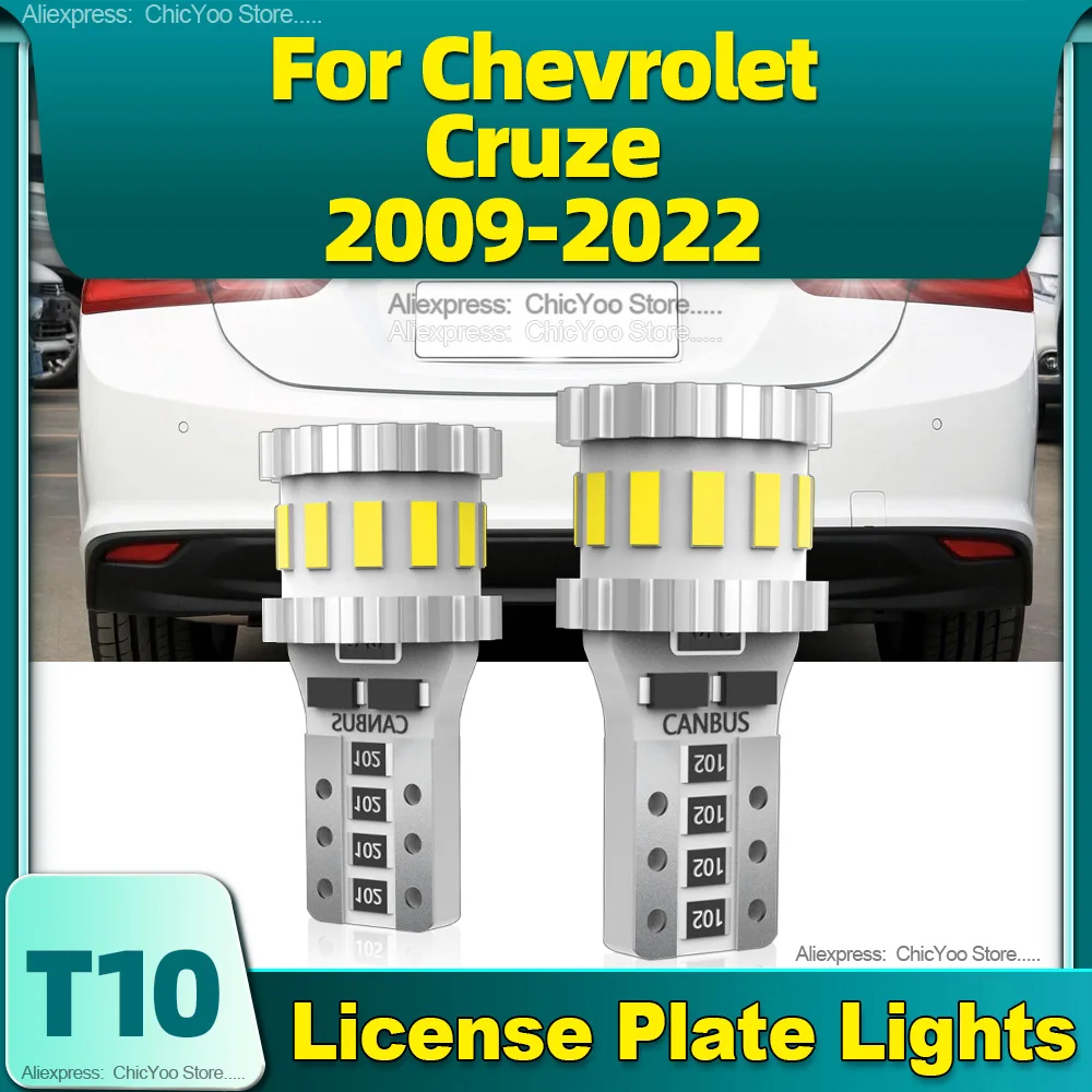 

W5W License Plate Lights T10 Led Bulbs Canbus Signal Lamp For Chevrolet Cruze 2009 2010 2011 2012 2013 2014 2015 2016 2017-2022