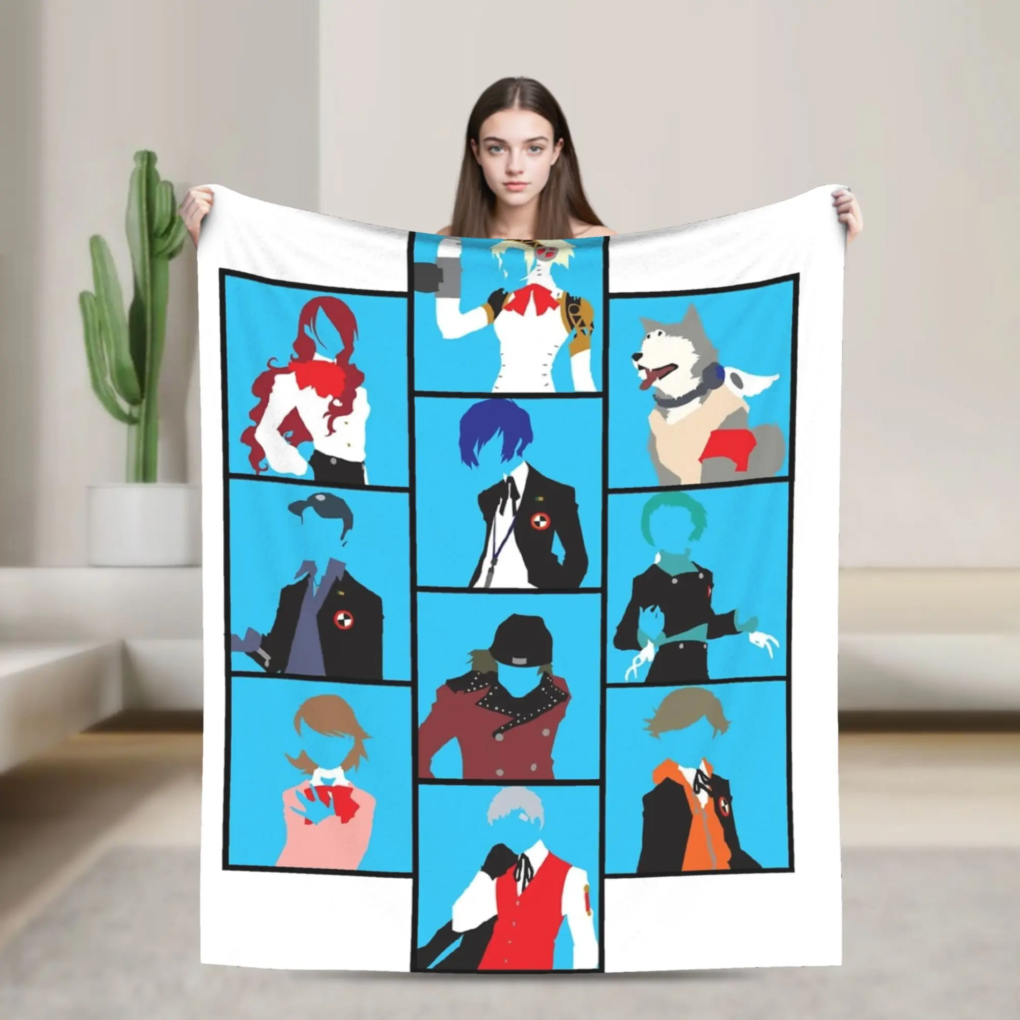 Persona 3 Blankets Video Games  Flannel Throw Blankets Airplane Travel Personalised Ultra-Soft Warm Bedsprea