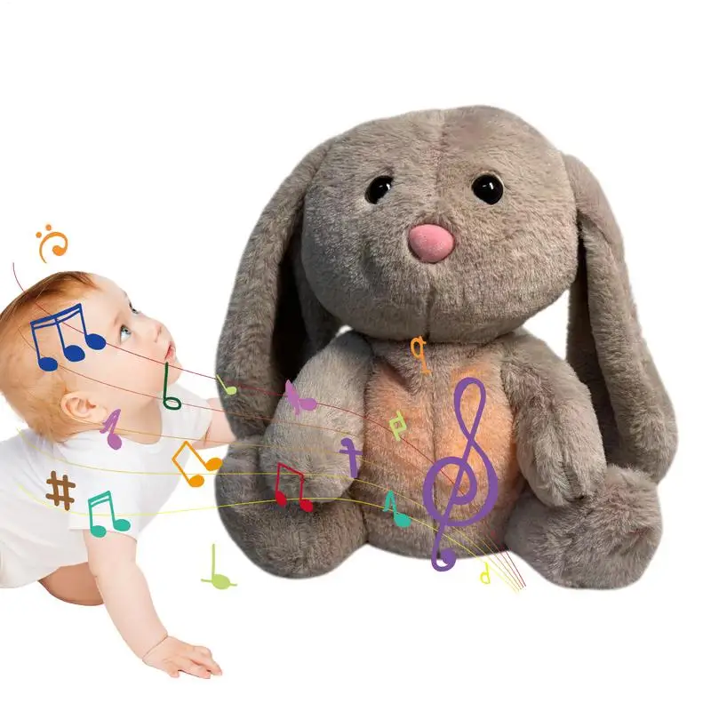 Breathing Stuffed Animal Soothing Breathing Stuffed Animal Rabbit for Anxiety Adults Breathing Lights and Sound Machine