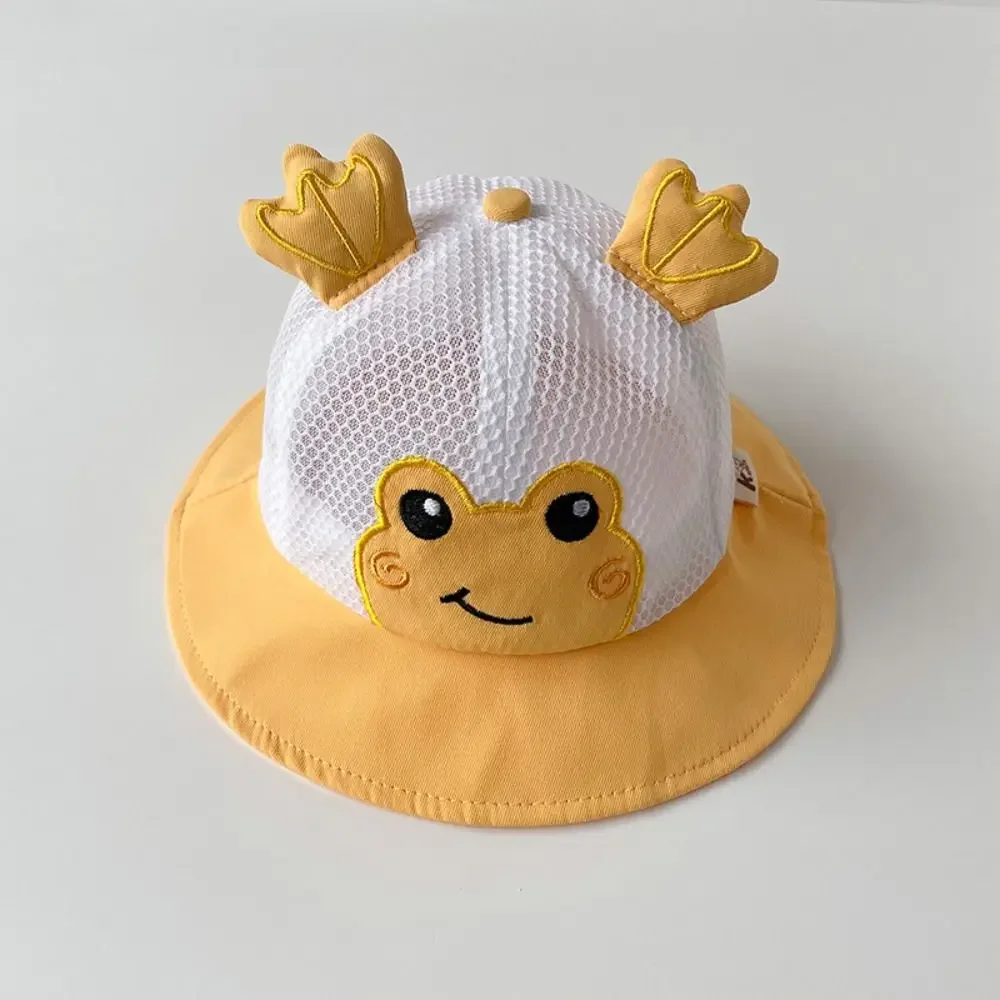 Accesorios cómodos y encantadores para bebé, gorro panamá de algodón transpirable para bebé, gorro de cubo para recién nacido, gorro para bebé, sombrero de cubo de rana