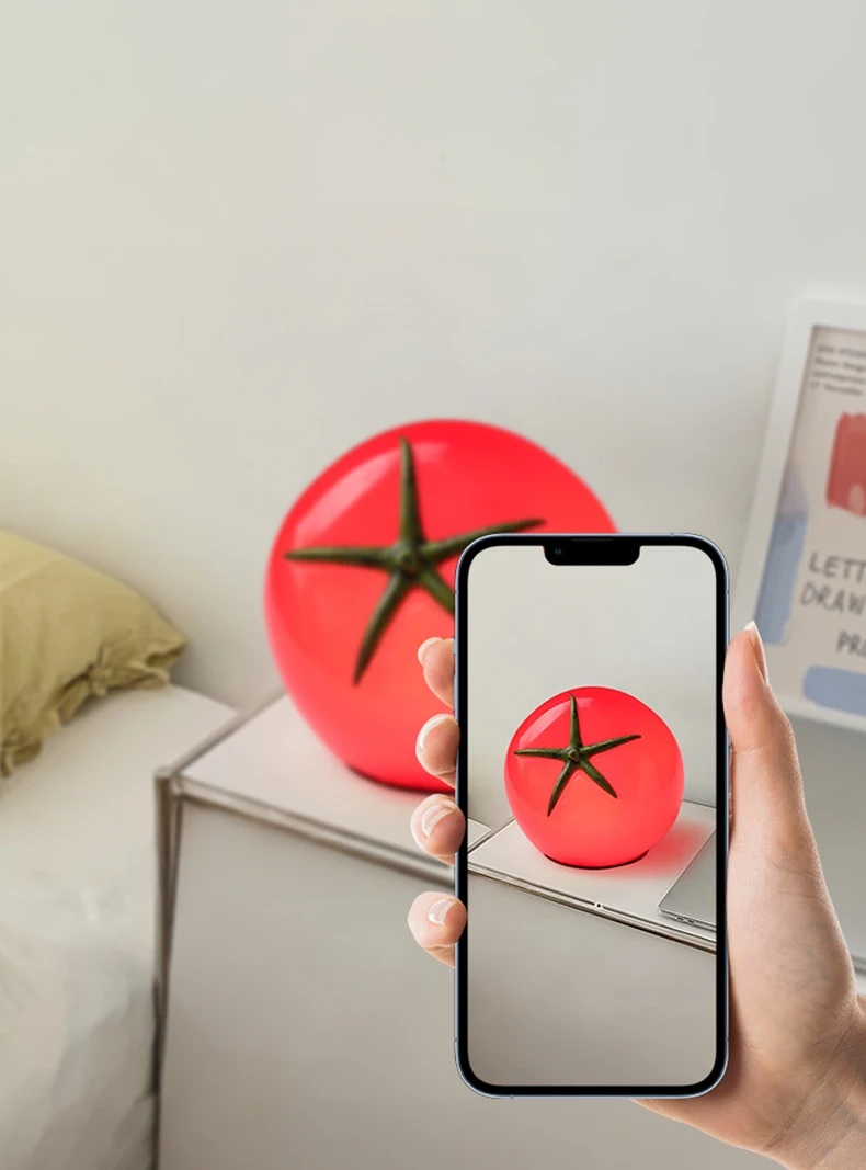 Red Resin Tomato Table Lamp Lovely Home Atmosphere