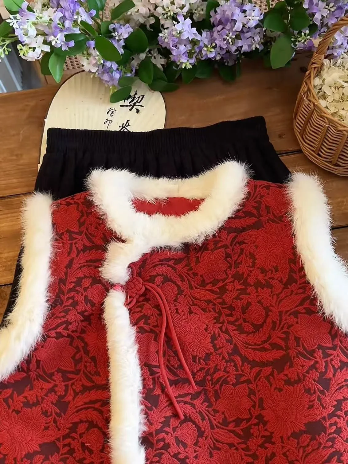 Gilet en coton Patchwork chinois rouge, vêtements d'extérieur pour femmes, manteau à revers incliné, Design traditionnel culturel tendance